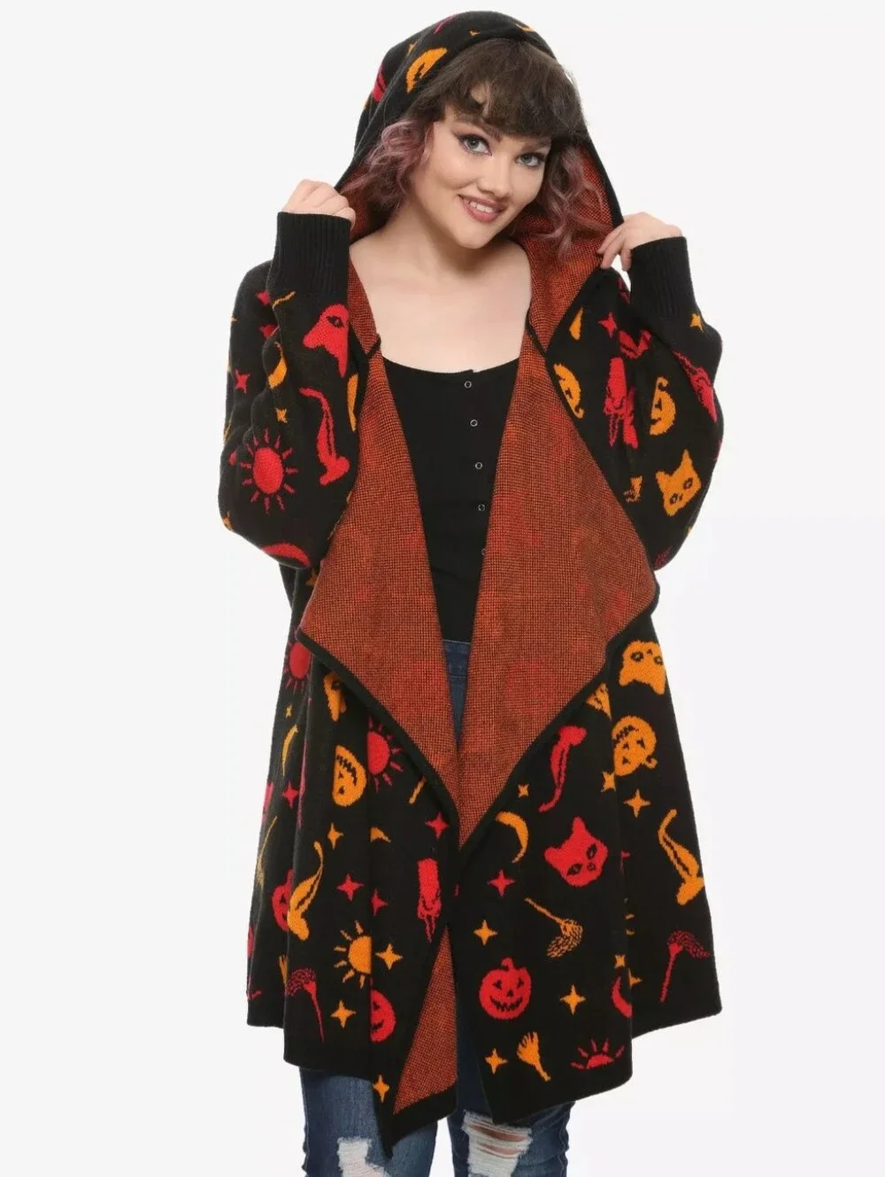 Her Universe Disney Hocus Pocus Dani Hooded Flyaway Cardigan Plus Size 2